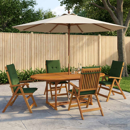 vidaXL 5-Piece Garden Dining Set Natural Solid Acacia Wood