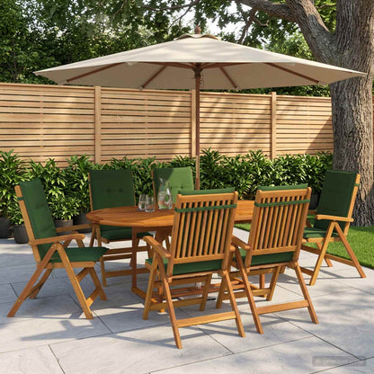 vidaXL 7-Piece Garden Dining Set Natural Solid Acacia Wood