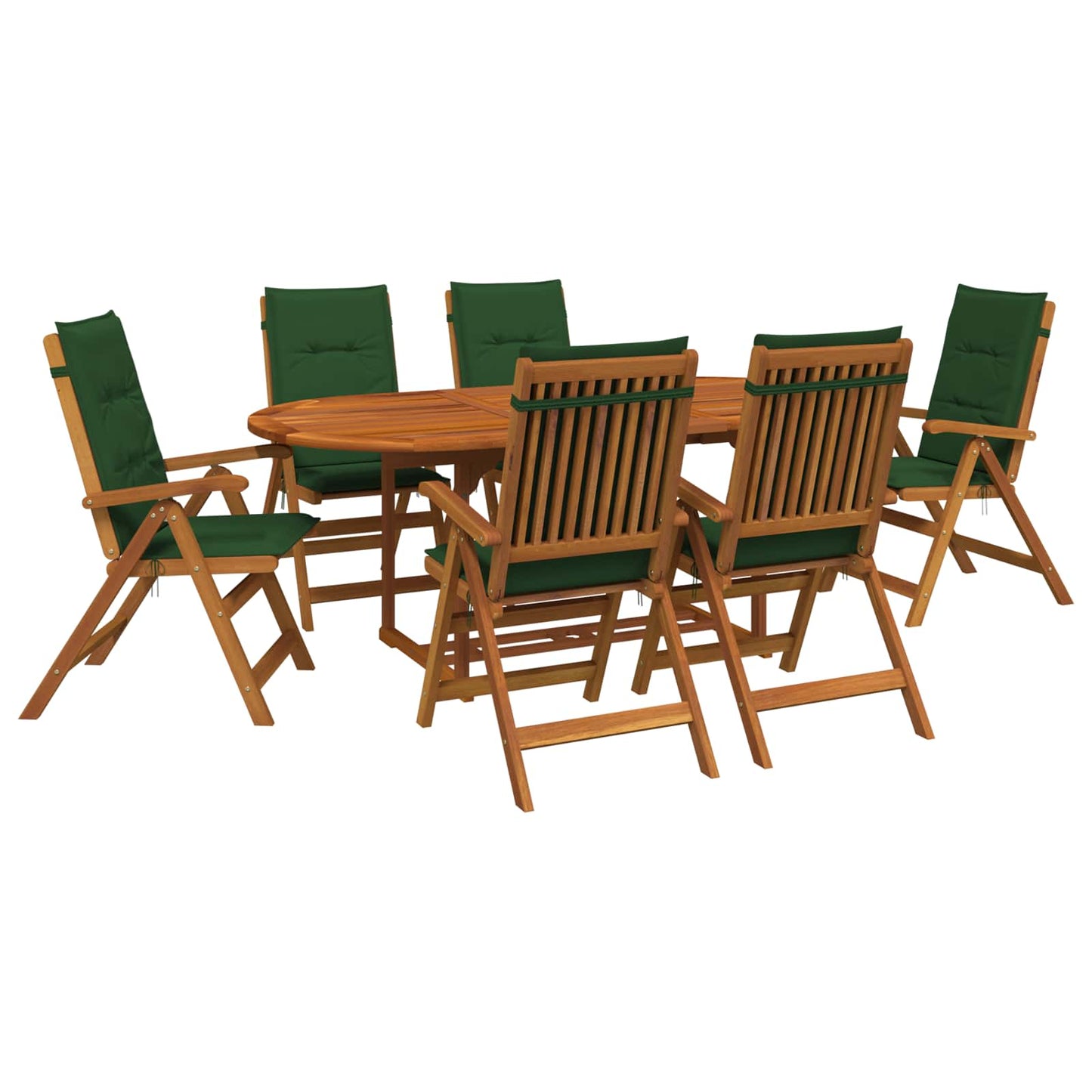 vidaXL 7-Piece Garden Dining Set Natural Solid Acacia Wood