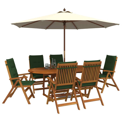vidaXL 7-Piece Garden Dining Set Natural Solid Acacia Wood