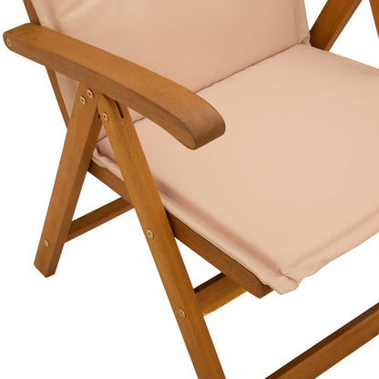 vidaXL 5-Piece Garden Dining Set Natural Solid Acacia Wood