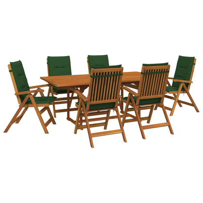 vidaXL 7-Piece Garden Dining Set Natural Solid Acacia Wood