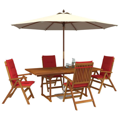vidaXL 5-Piece Garden Dining Set Natural Solid Acacia Wood