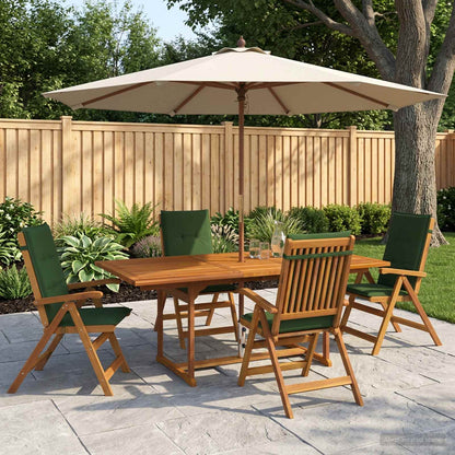 vidaXL 5-Piece Garden Dining Set Natural Solid Acacia Wood