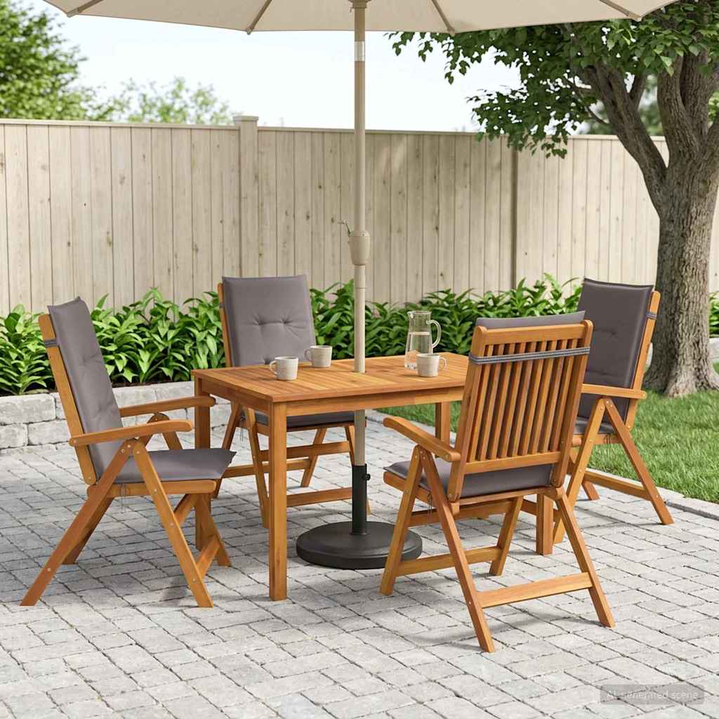 vidaXL 5-Piece Garden Dining Set 4-Seaters Anthracite