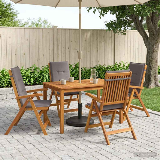 vidaXL 5-Piece Garden Dining Set 4-Seaters Anthracite