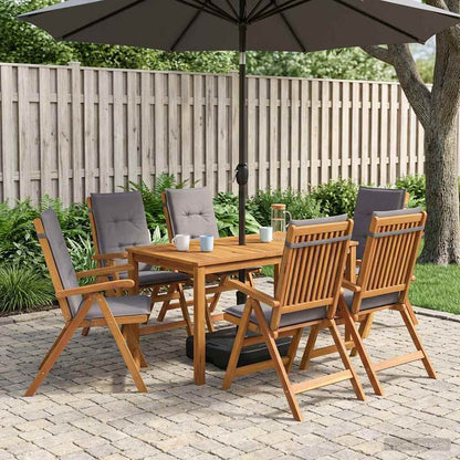 vidaXL 7-Piece Garden Dining Set Natural Solid Acacia Wood