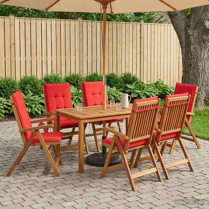 vidaXL 7-Piece Garden Dining Set Natural Solid Acacia Wood