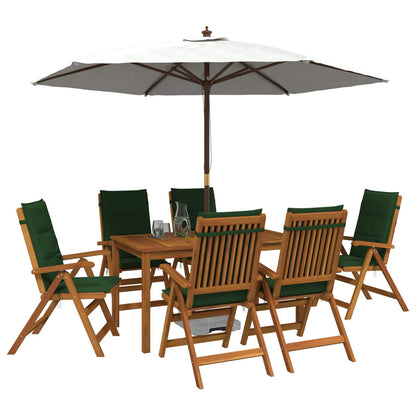 vidaXL 7-Piece Garden Dining Set Natural Solid Acacia Wood