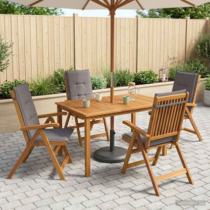 vidaXL 5-Piece Garden Dining Set Natural Solid Acacia Wood