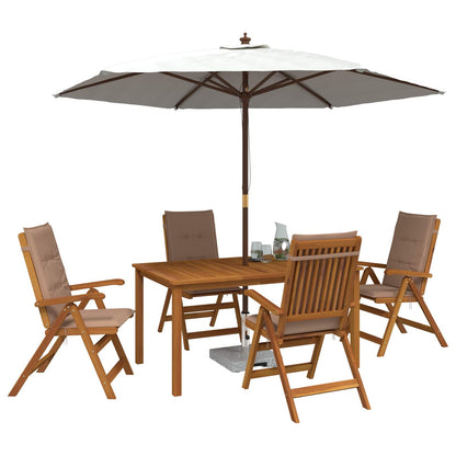 vidaXL 5-Piece Garden Dining Set Natural Solid Acacia Wood