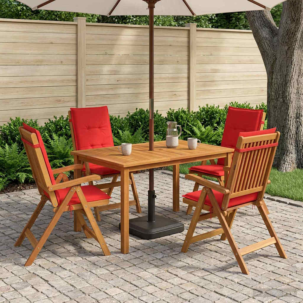vidaXL 5-Piece Garden Dining Set Natural Solid Acacia Wood