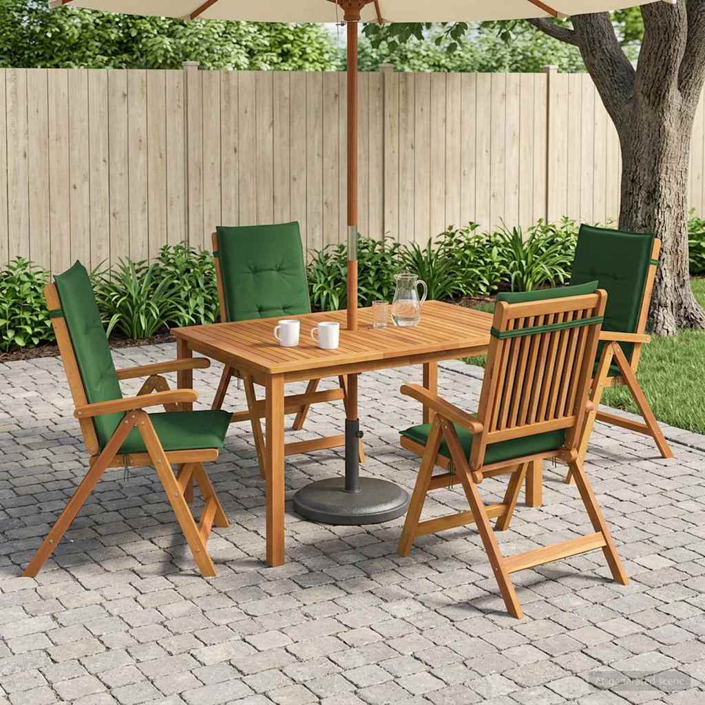 vidaXL 5-Piece Garden Dining Set Natural Solid Acacia Wood