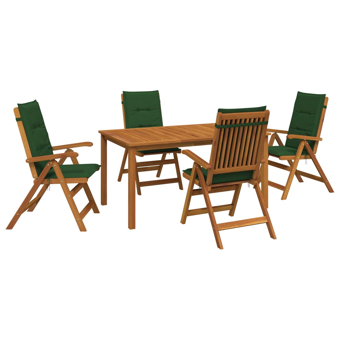 vidaXL 5-Piece Garden Dining Set Natural Solid Acacia Wood