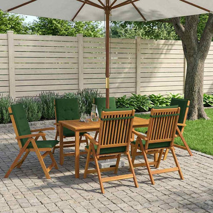 vidaXL 7-Piece Garden Dining Set Natural Solid Acacia Wood