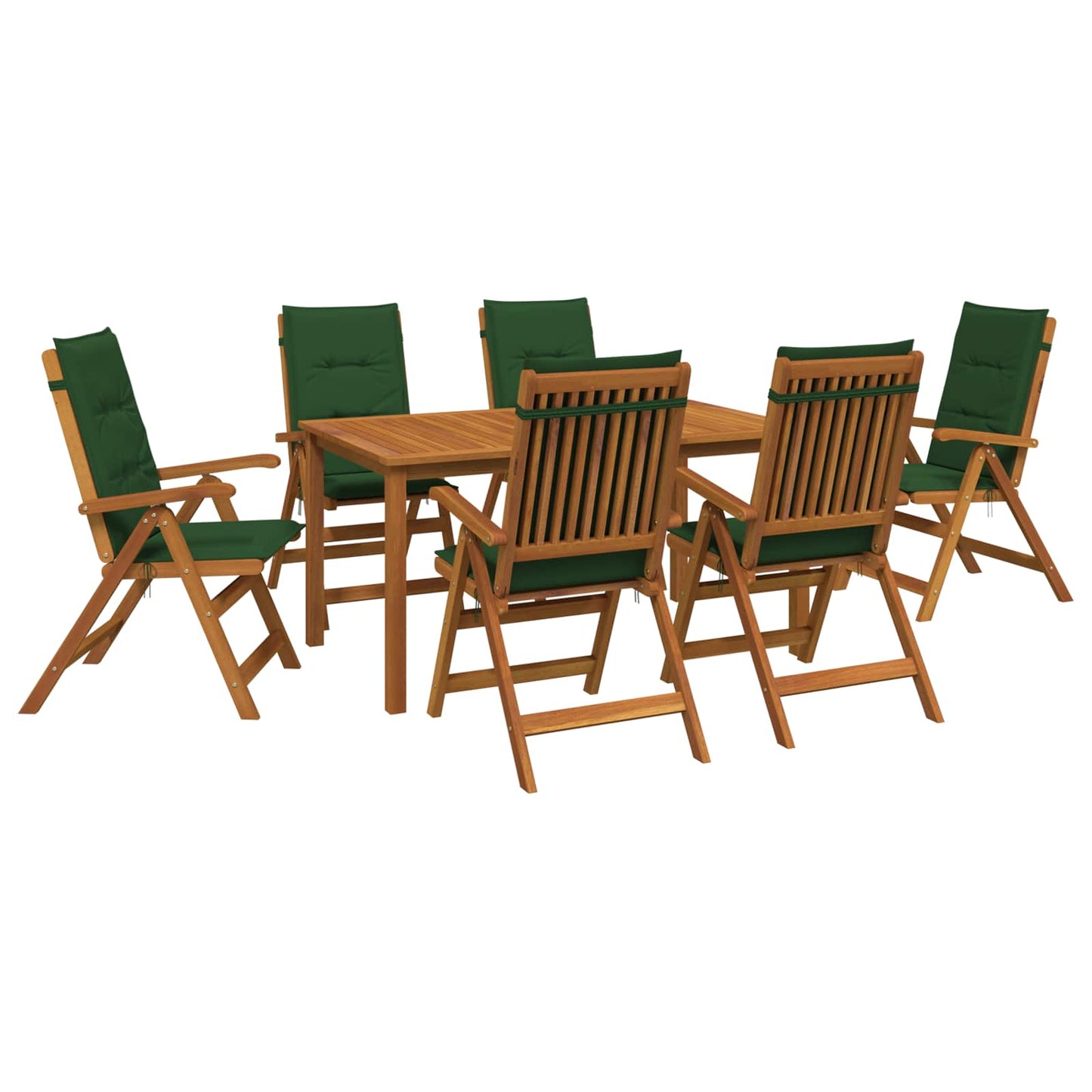 vidaXL 7-Piece Garden Dining Set Natural Solid Acacia Wood