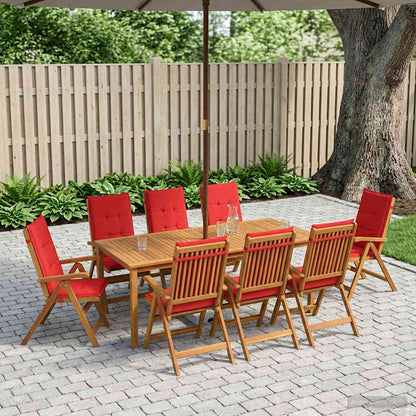 vidaXL 9-Piece Garden Dining Set Natural Solid Acacia Wood