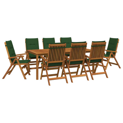 vidaXL 9-Piece Garden Dining Set Natural Solid Acacia Wood