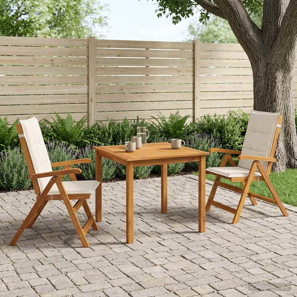vidaXL 3-Piece Garden Dining Set Natural Solid Acacia Wood