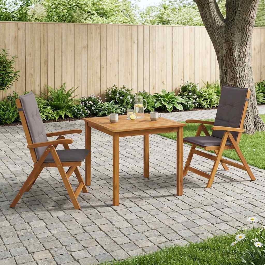 vidaXL 3-Piece Garden Dining Set Natural Solid Acacia Wood
