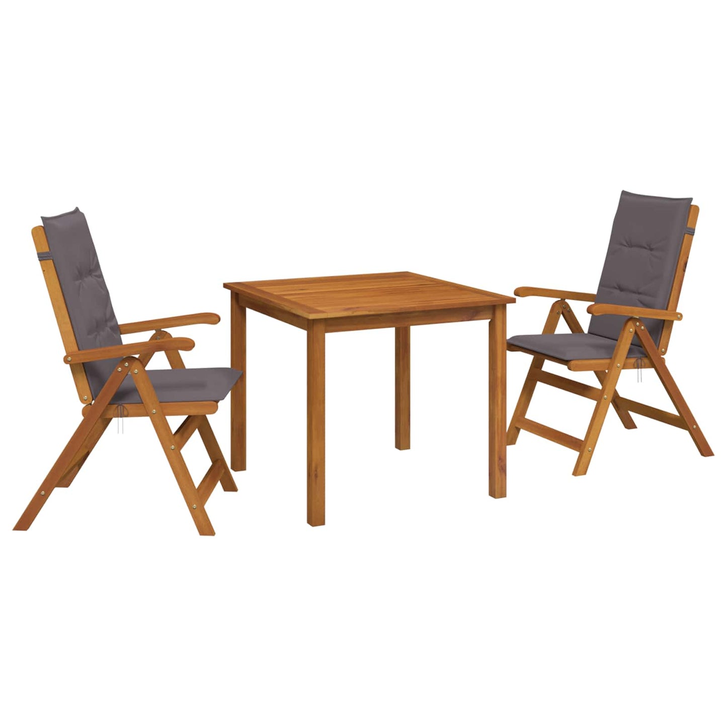 vidaXL 3-Piece Garden Dining Set Natural Solid Acacia Wood