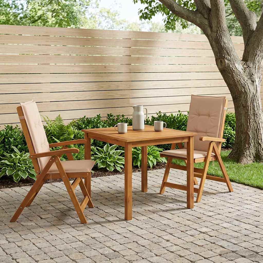 vidaXL 3-Piece Garden Dining Set Natural Solid Acacia Wood