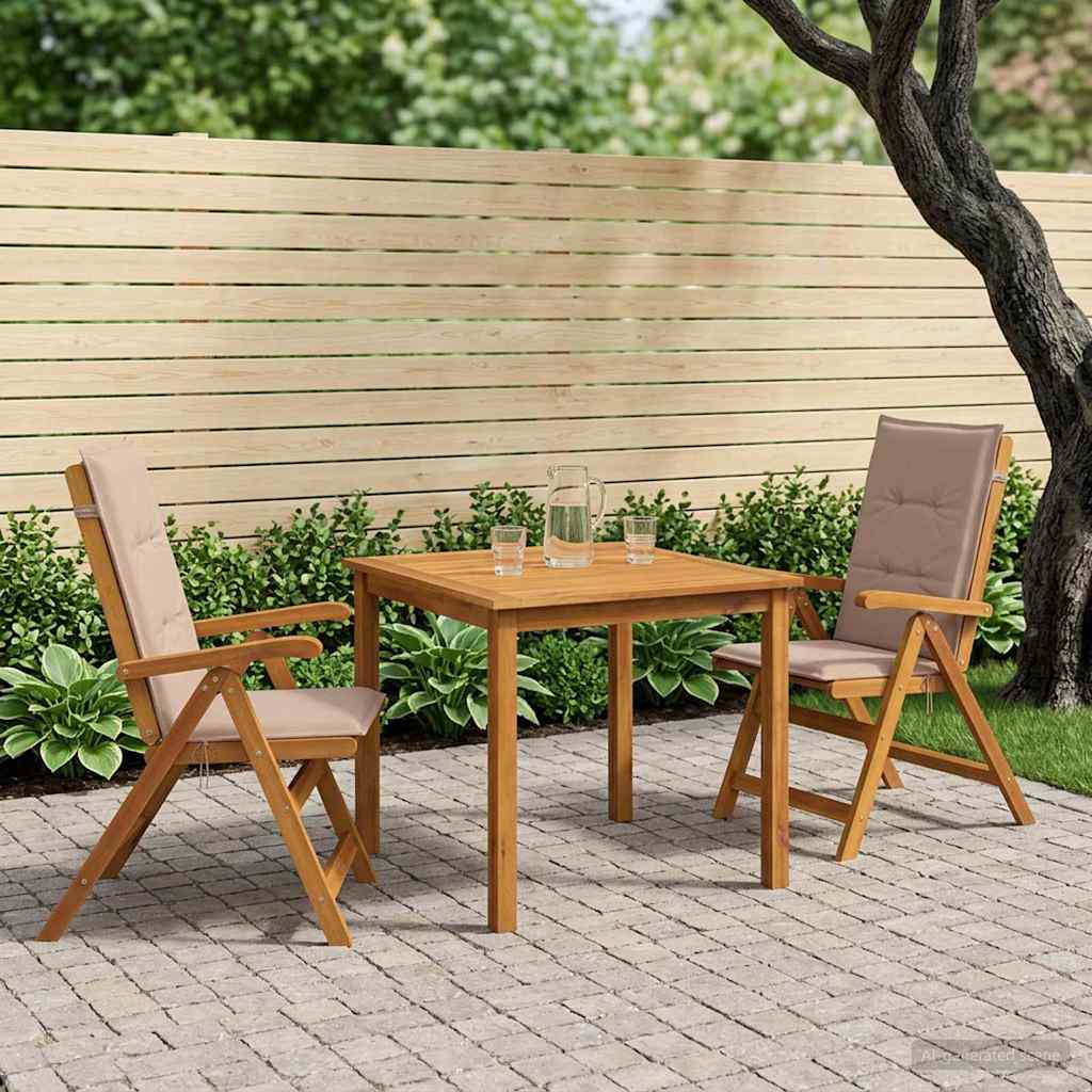 vidaXL 3-Piece Garden Dining Set Natural Solid Acacia Wood
