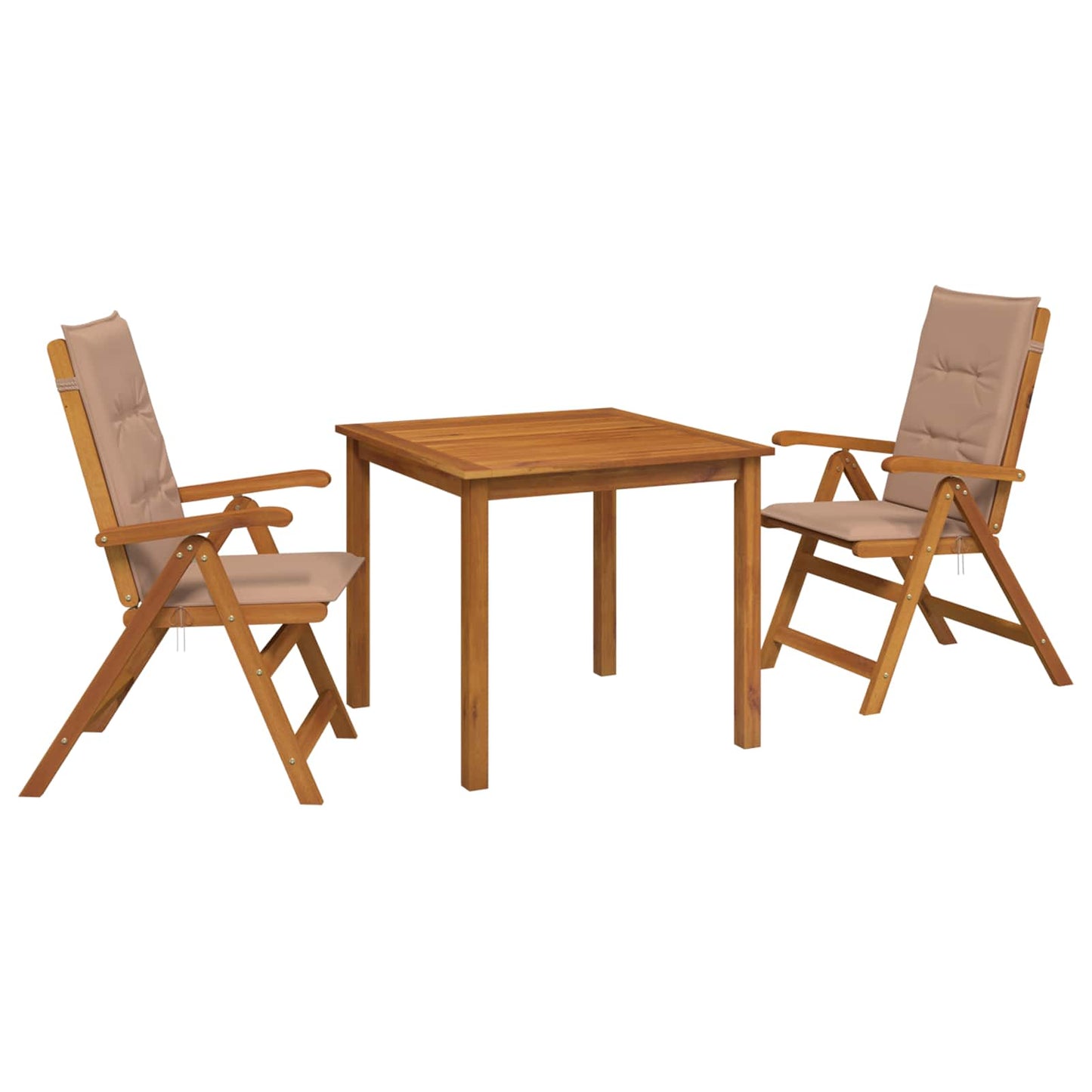 vidaXL 3-Piece Garden Dining Set Natural Solid Acacia Wood