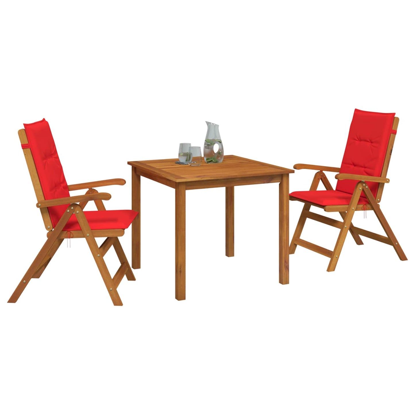 vidaXL 3-Piece Garden Dining Set Natural Solid Acacia Wood