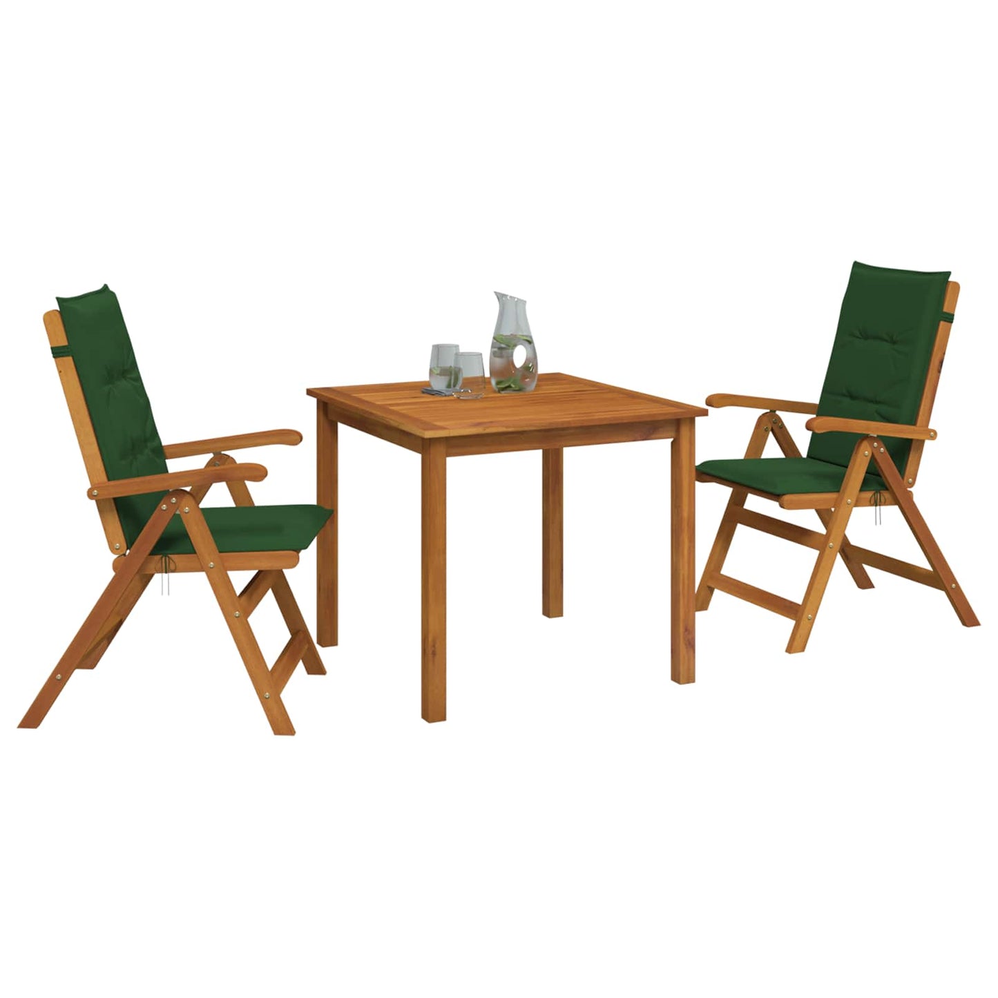 vidaXL 3-Piece Garden Dining Set Natural Solid Acacia Wood