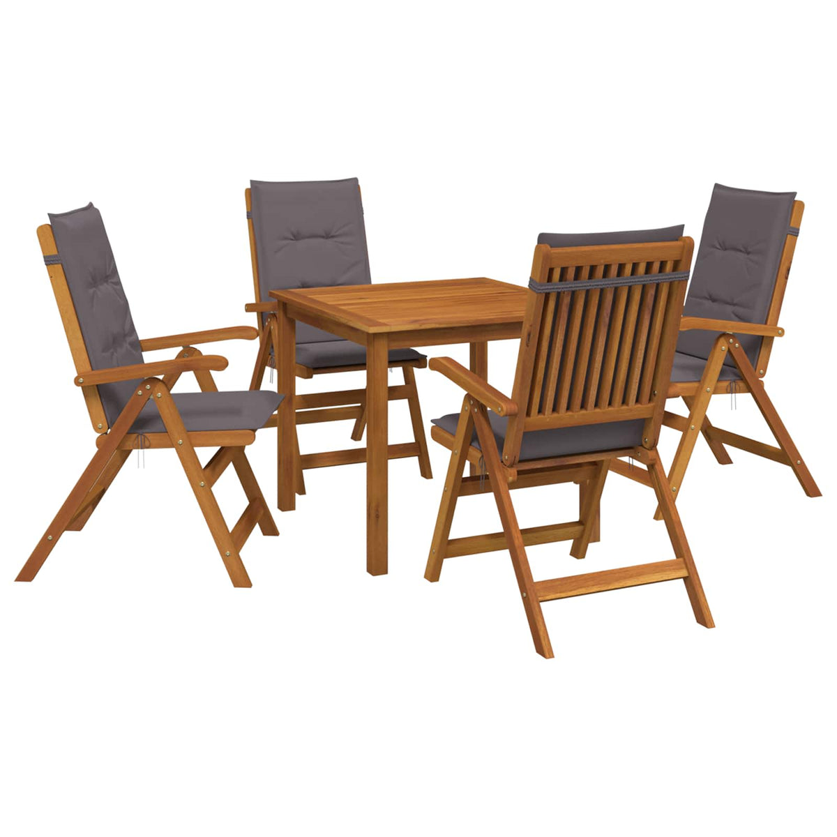 vidaXL 5-Piece Garden Dining Set 4-Seaters Anthracite