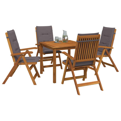 vidaXL 5-Piece Garden Dining Set 4-Seaters Anthracite