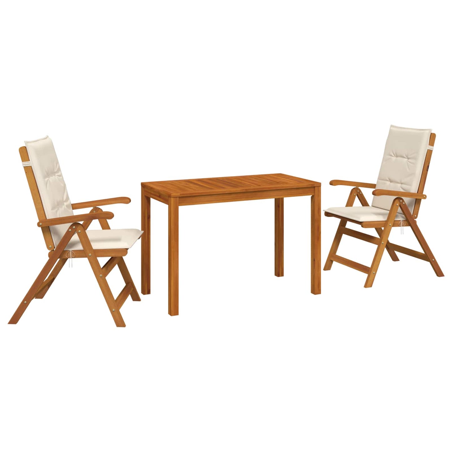 vidaXL 3-Piece Garden Dining Set 3 pcs Natural Solid Acacia Wood