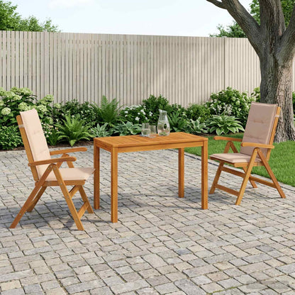 vidaXL 3-Piece Garden Dining Set 3 pcs Natural Solid Acacia Wood