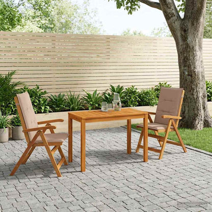 vidaXL 3-Piece Garden Dining Set 3 pcs Natural Solid Acacia Wood