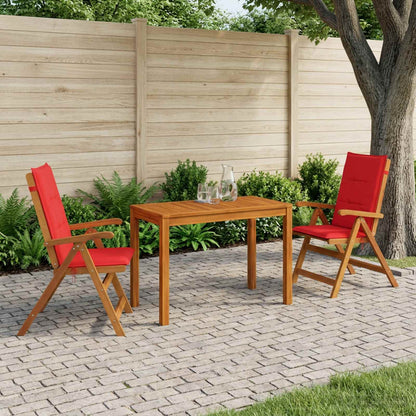 vidaXL 3-Piece Garden Dining Set 3 pcs Natural Solid Acacia Wood