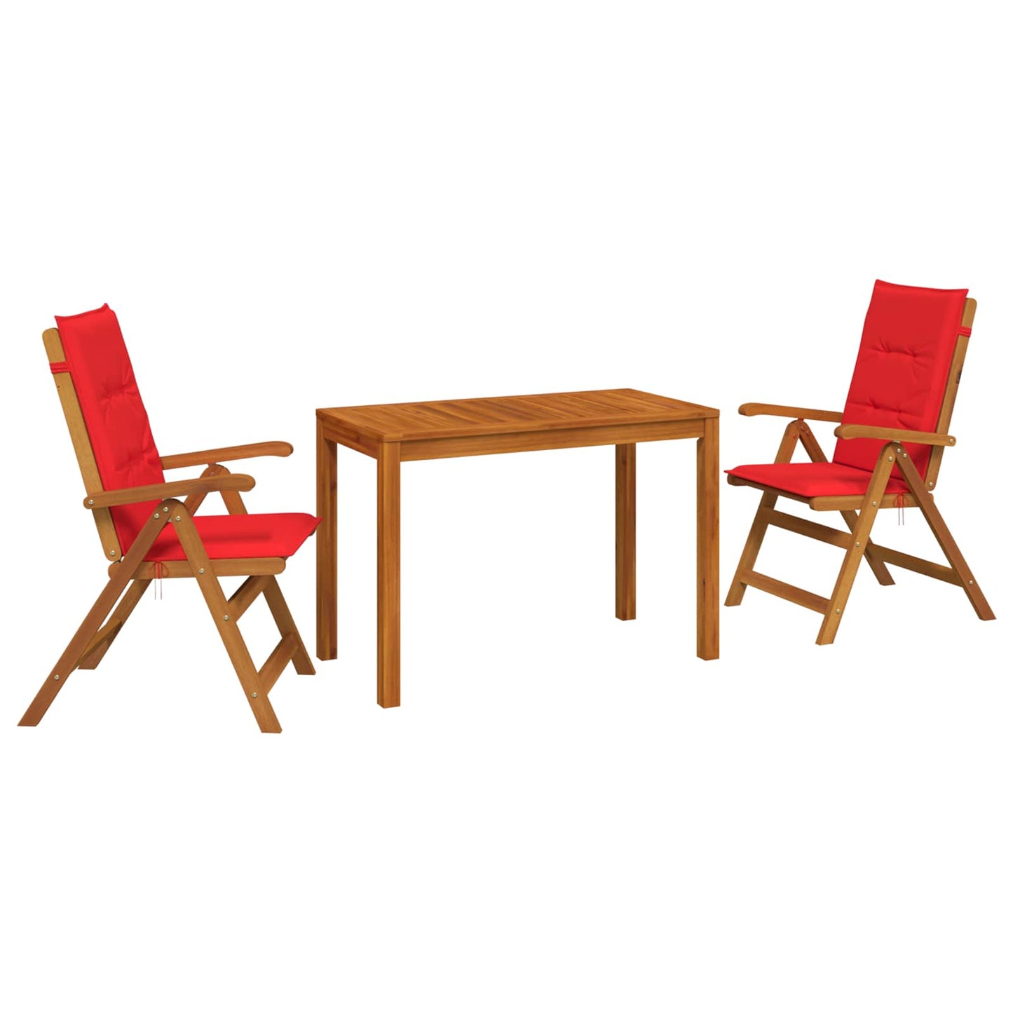 vidaXL 3-Piece Garden Dining Set 3 pcs Natural Solid Acacia Wood