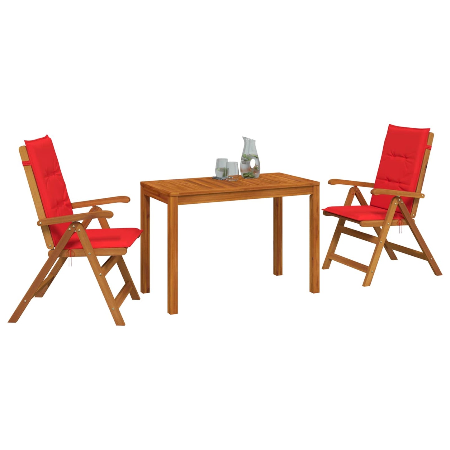 vidaXL 3-Piece Garden Dining Set 3 pcs Natural Solid Acacia Wood