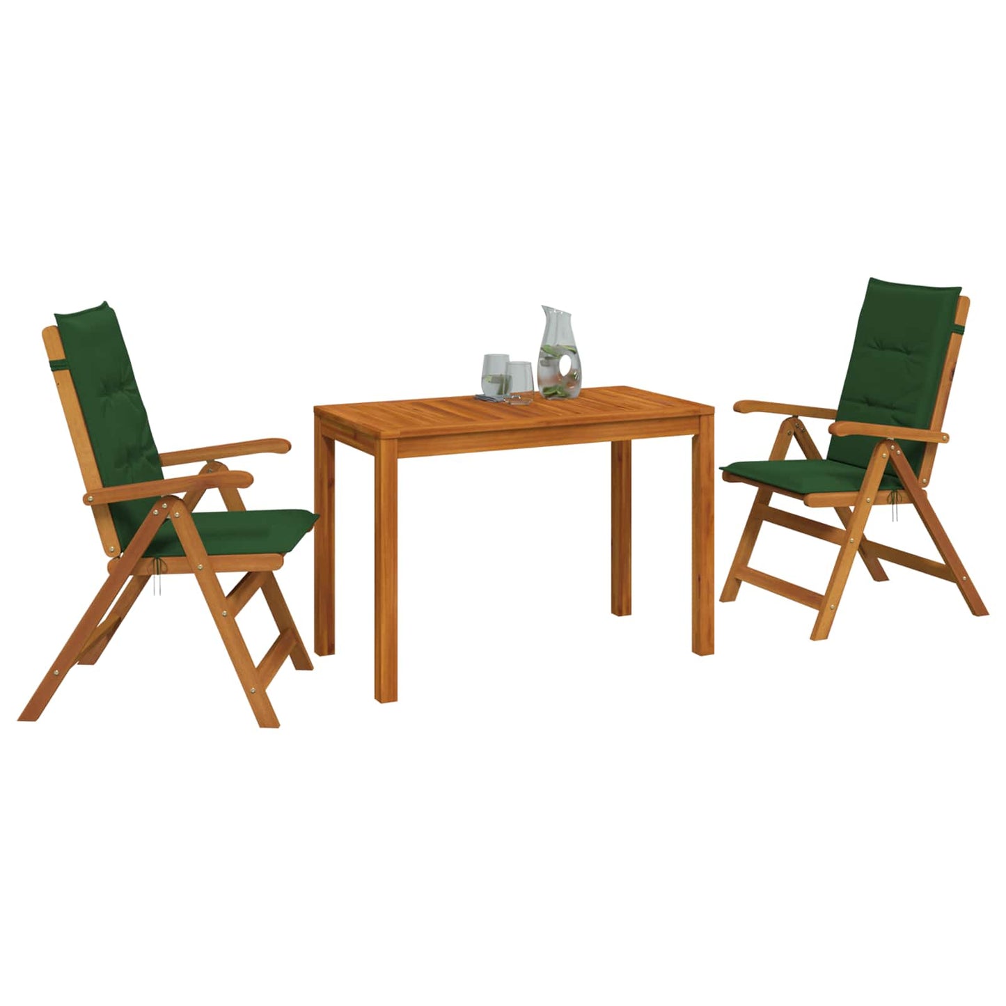 vidaXL 3-Piece Garden Dining Set 3 pcs Natural Solid Acacia Wood