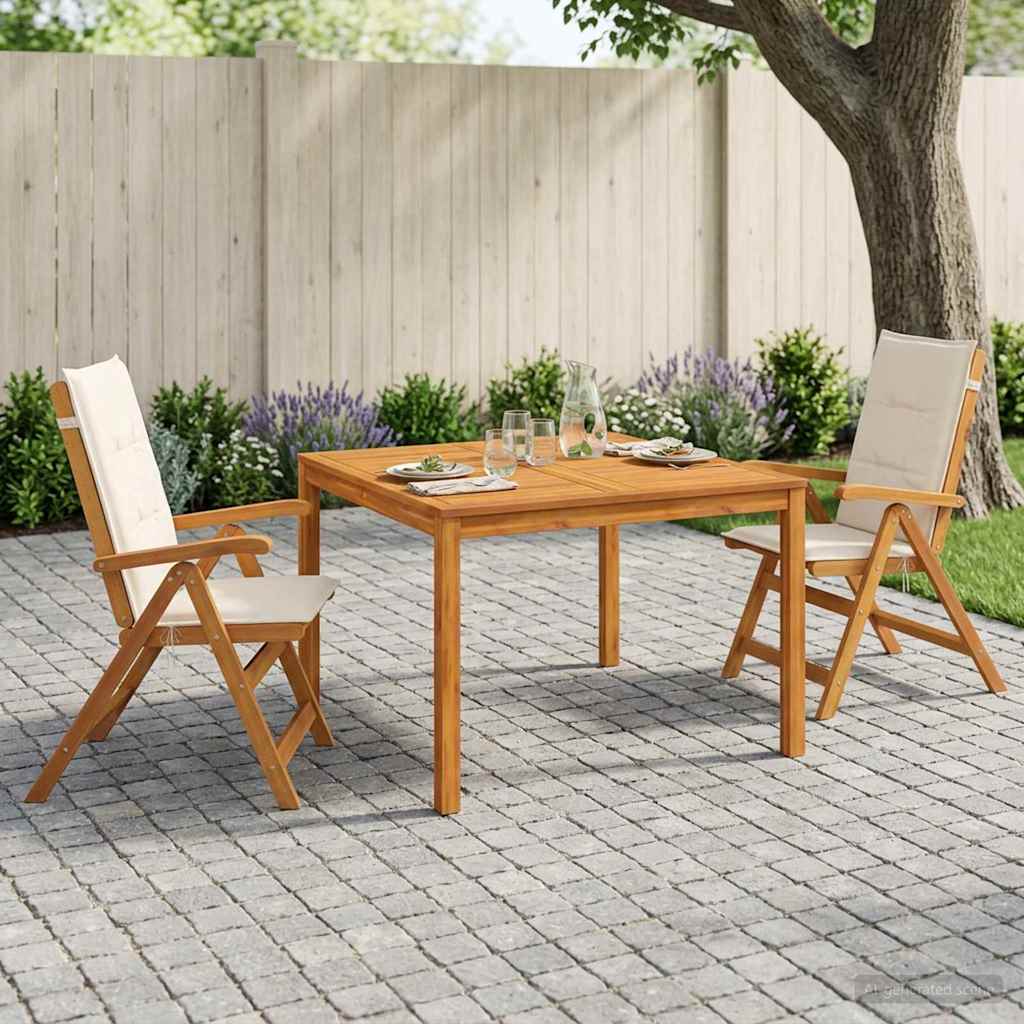 vidaXL 3-Piece Garden Dining Set 3 pcs Natural Solid Acacia Wood