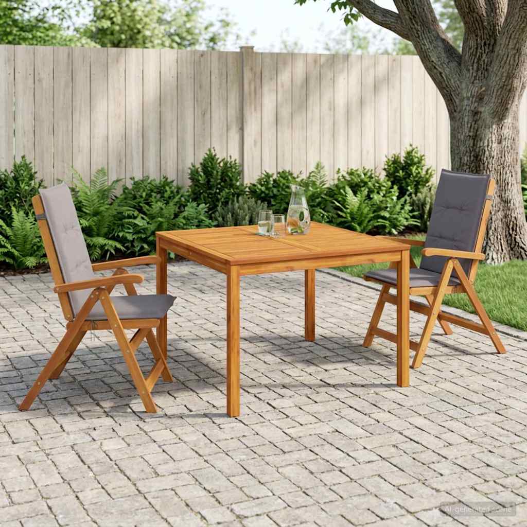 vidaXL 3-Piece Garden Dining Set 3 pcs Natural Solid Acacia Wood