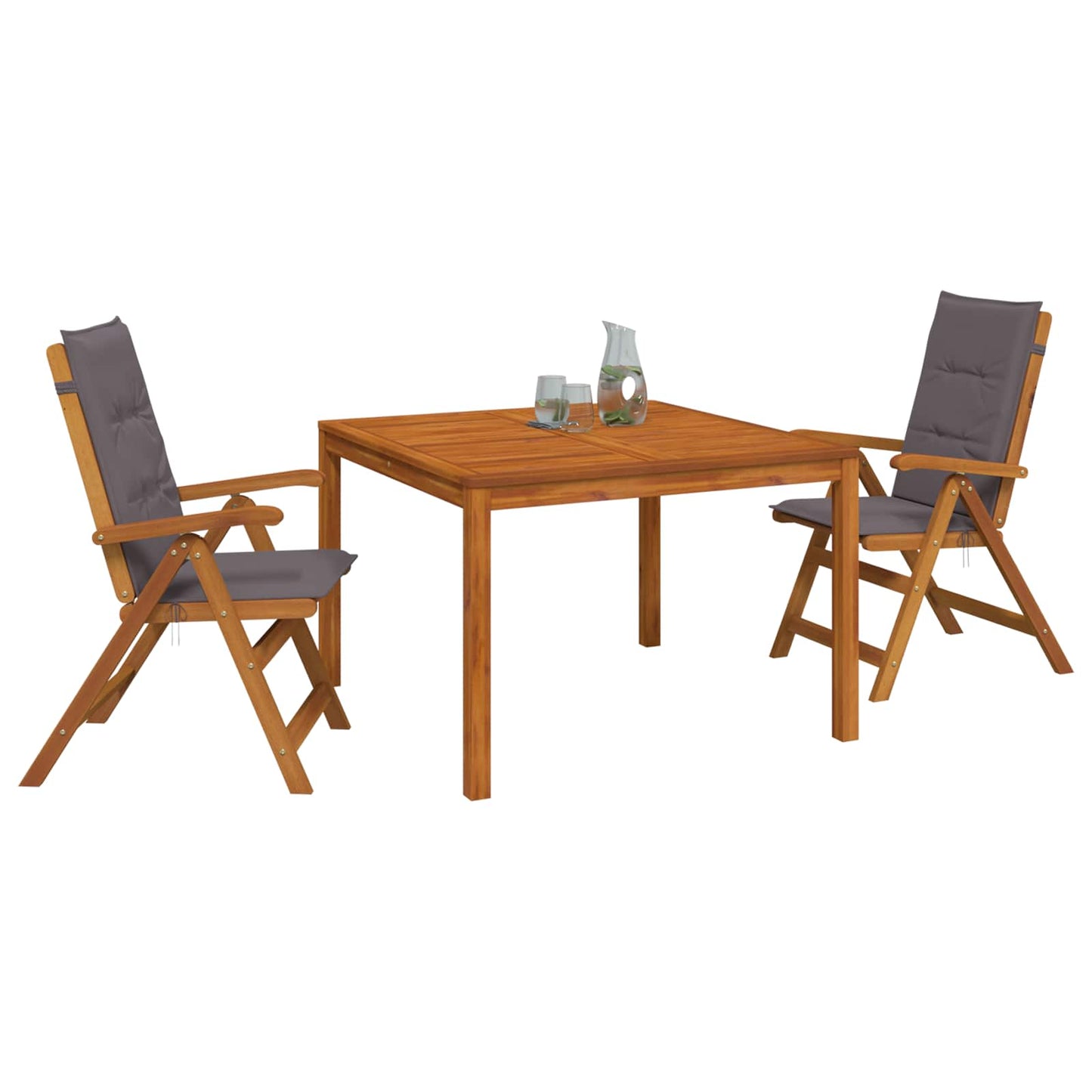 vidaXL 3-Piece Garden Dining Set 3 pcs Natural Solid Acacia Wood