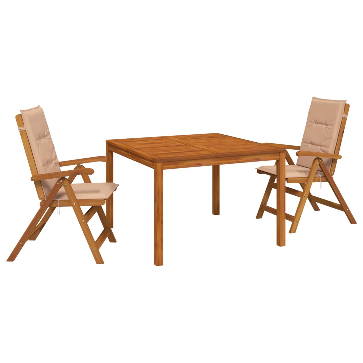 vidaXL 3-Piece Garden Dining Set 3 pcs Natural Solid Acacia Wood