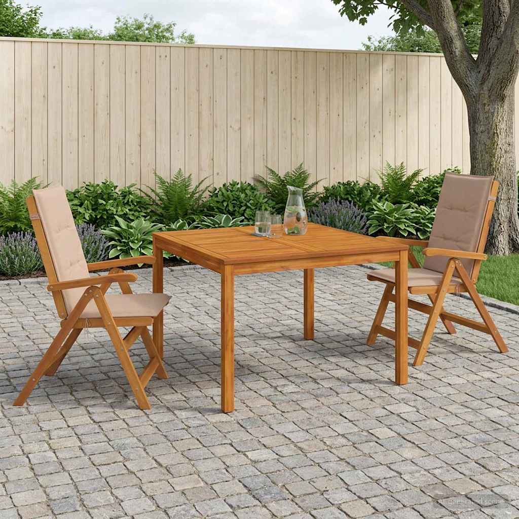 vidaXL 3-Piece Garden Dining Set 3 pcs Natural Solid Acacia Wood