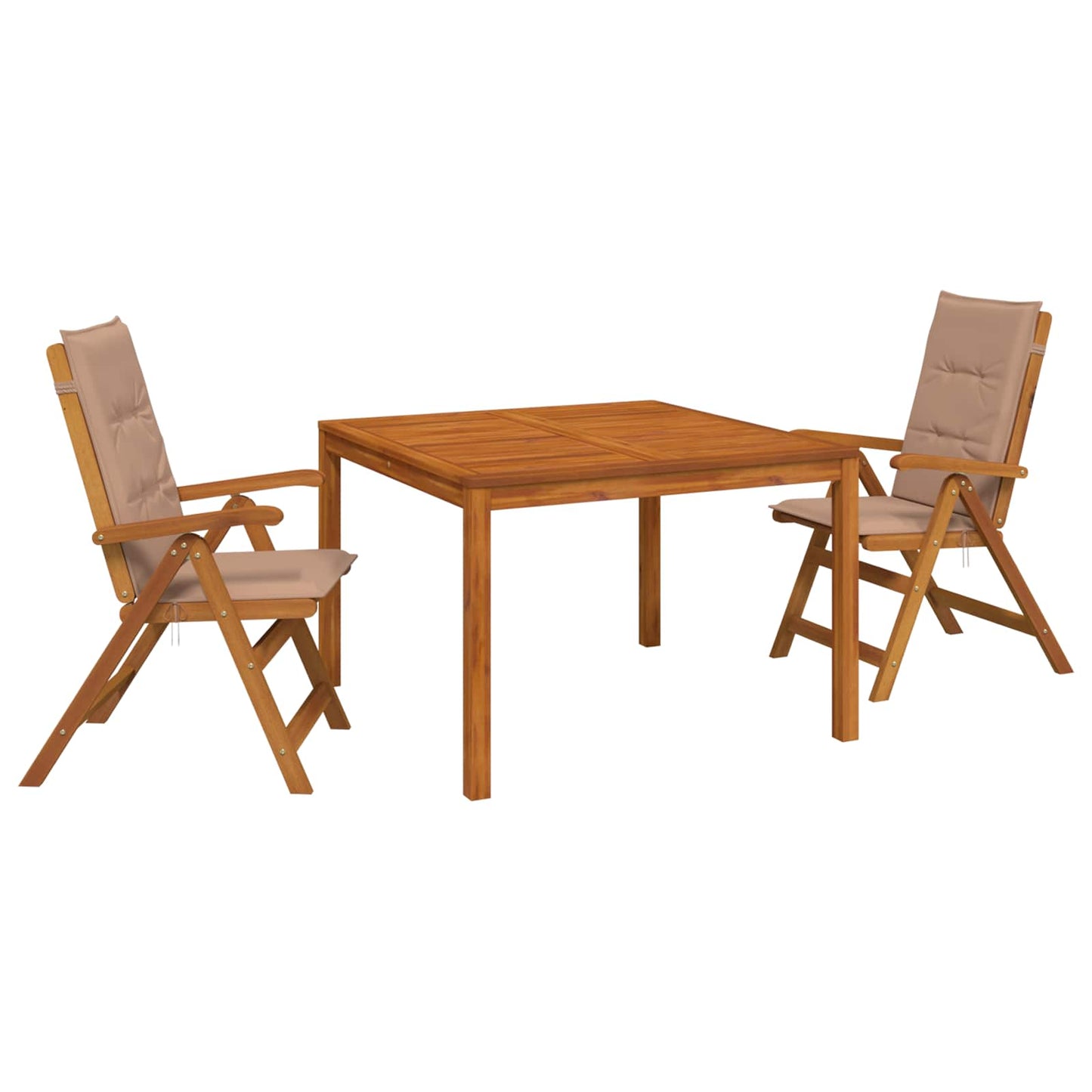 vidaXL 3-Piece Garden Dining Set 3 pcs Natural Solid Acacia Wood