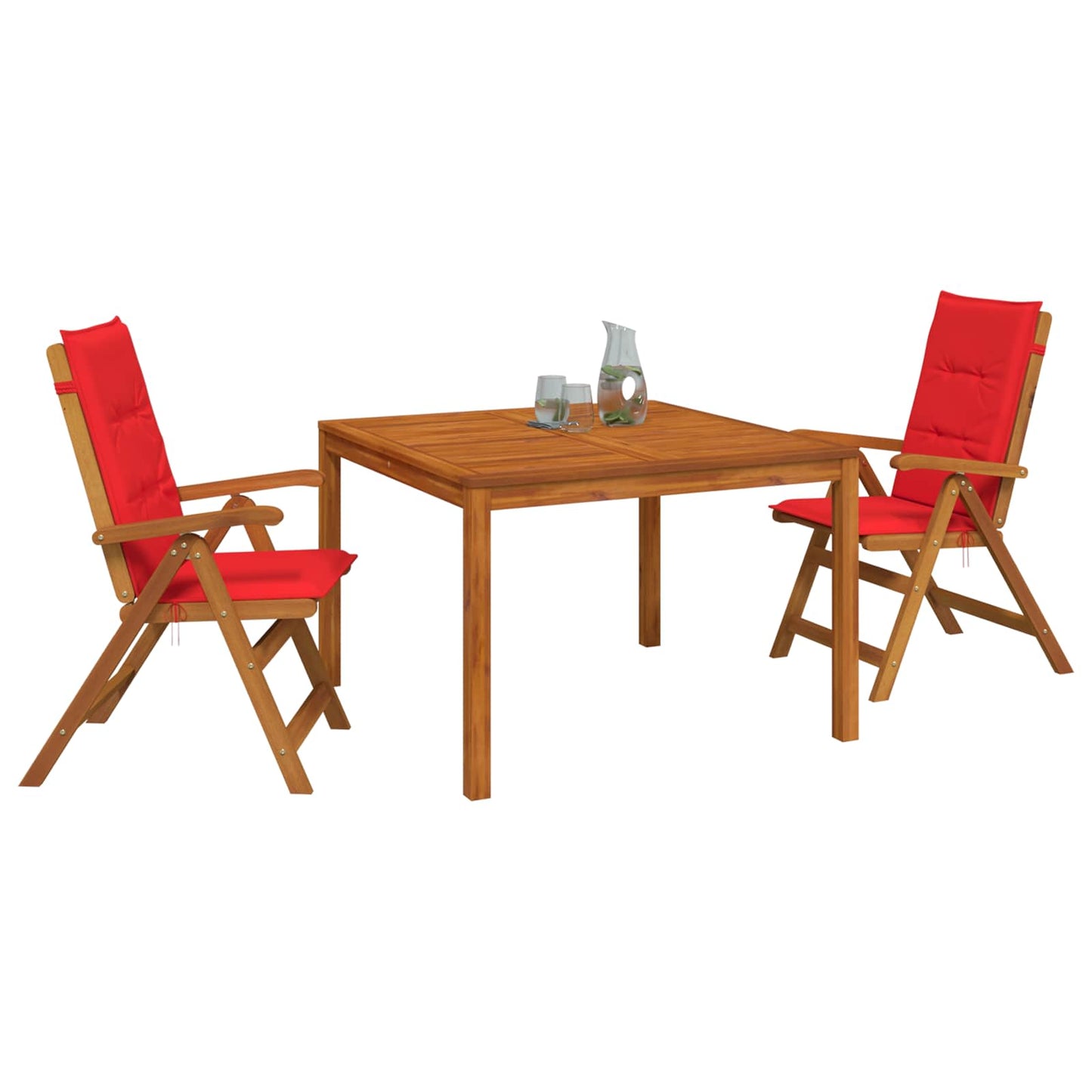 vidaXL 3-Piece Garden Dining Set 3 pcs Natural Solid Acacia Wood