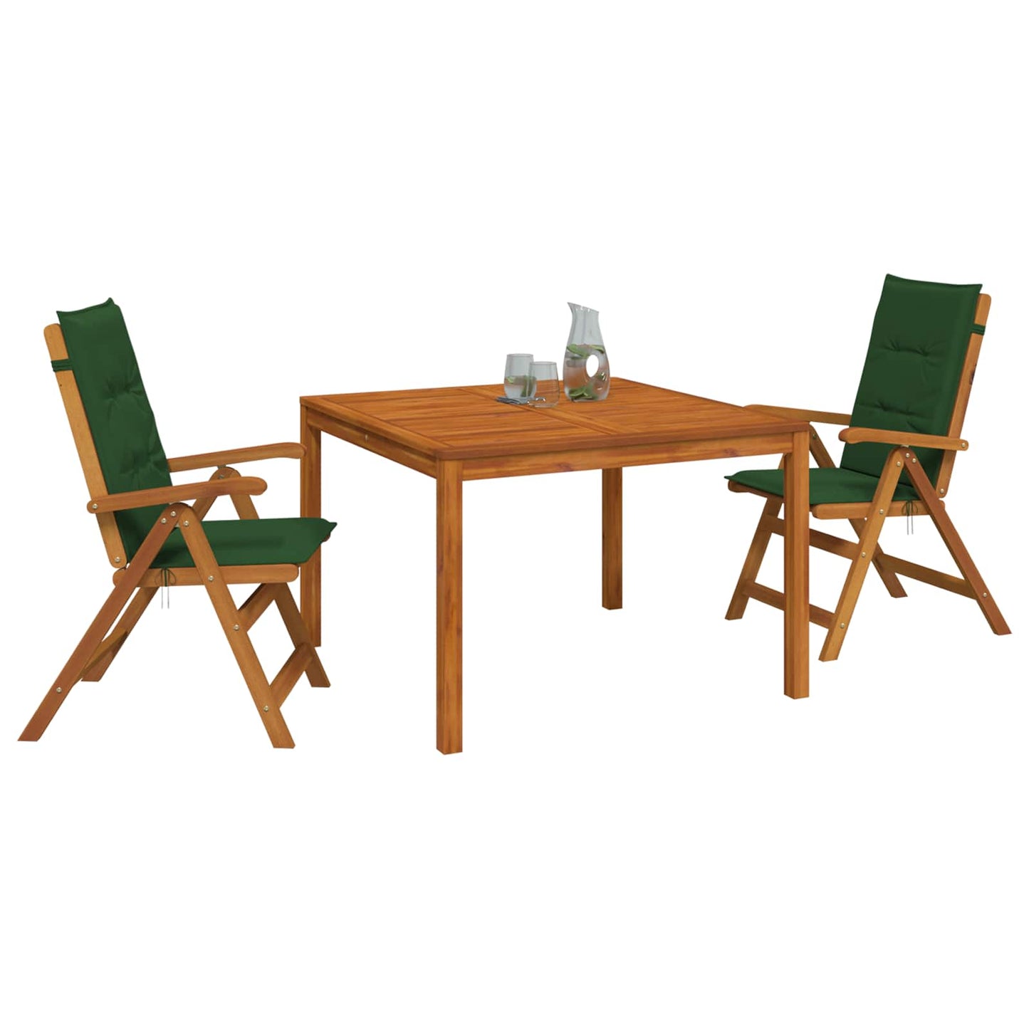 vidaXL 3-Piece Garden Dining Set 3 pcs Natural Solid Acacia Wood