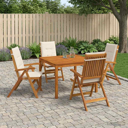 vidaXL 5-Piece Garden Dining Set 5 pcs Natural Solid Acacia Wood