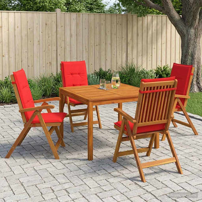 vidaXL 5-Piece Garden Dining Set 5 pcs Natural Solid Acacia Wood