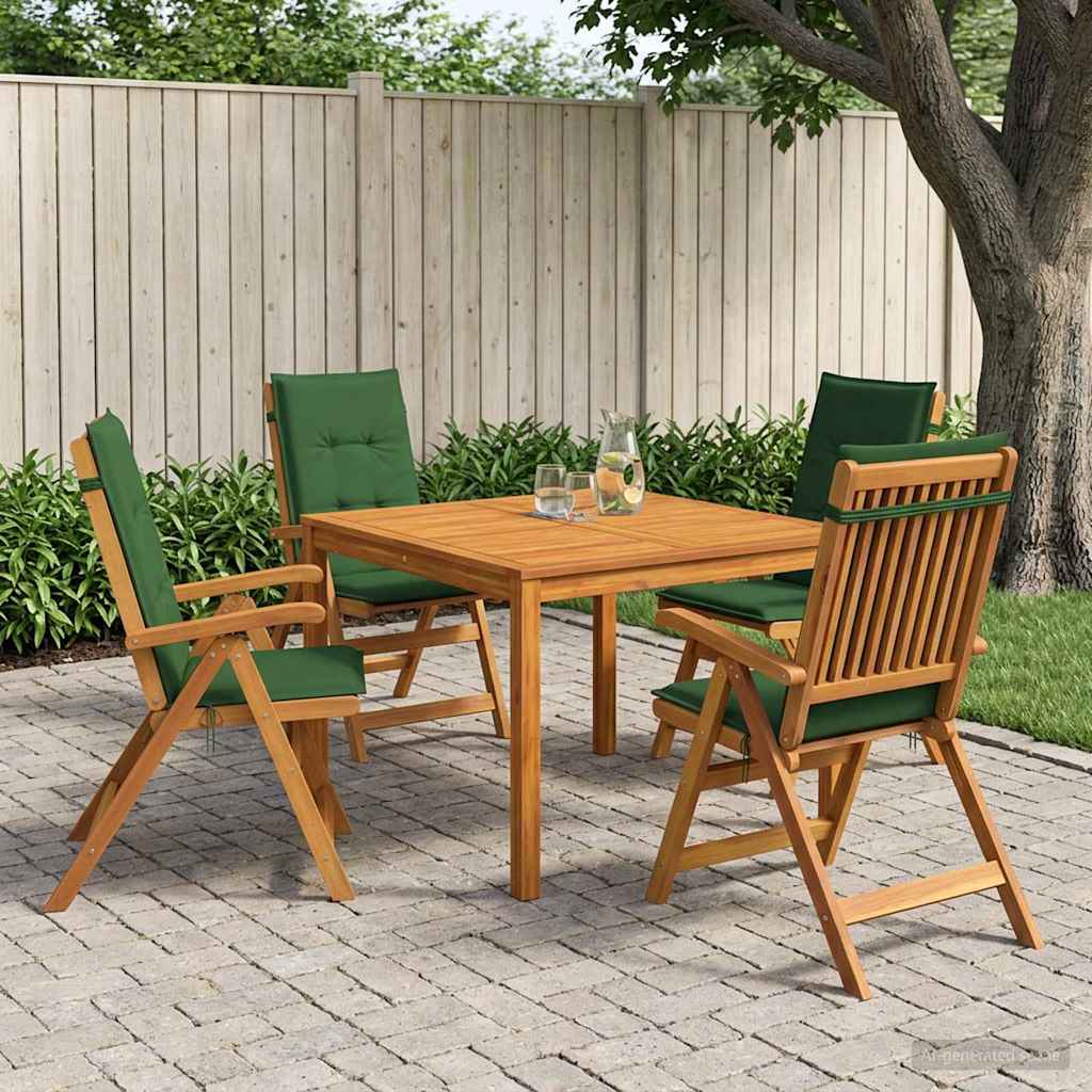 vidaXL 5-Piece Garden Dining Set 5 pcs Natural Solid Acacia Wood